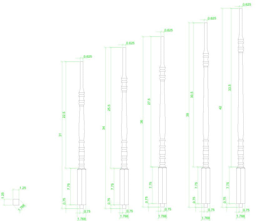 5200 Hampton Baluster Family CADD