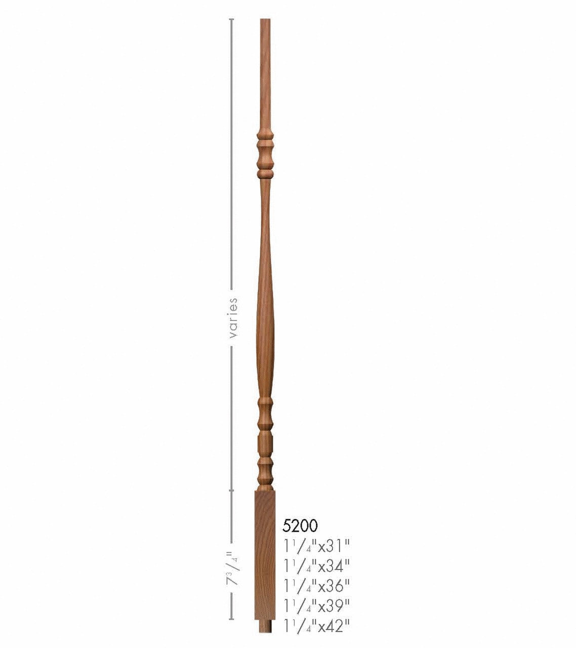 5200 36" Hampton Pin Top Baluster