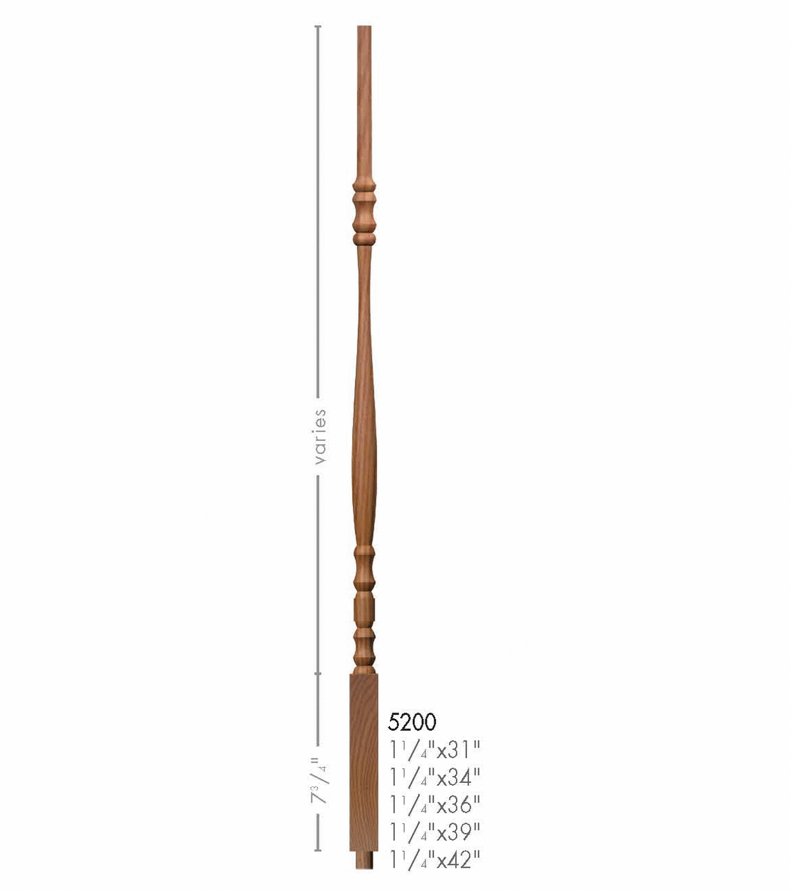 5200 31" Hampton Pin Top Baluster  2