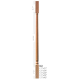 5241 34" Colonial Square Top Baluster Dimensional Information