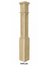 MFP-4091 Actual Flat Panel Mission-Style Box Newel Post