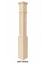 MFP-4091 Actual Flat Panel Mission-Style Box Newel Post