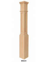 MFP-4091 Actual Flat Panel Mission-Style Box Newel Post