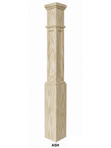 MFP-4091 Actual Flat Panel Mission-Style Box Newel Post