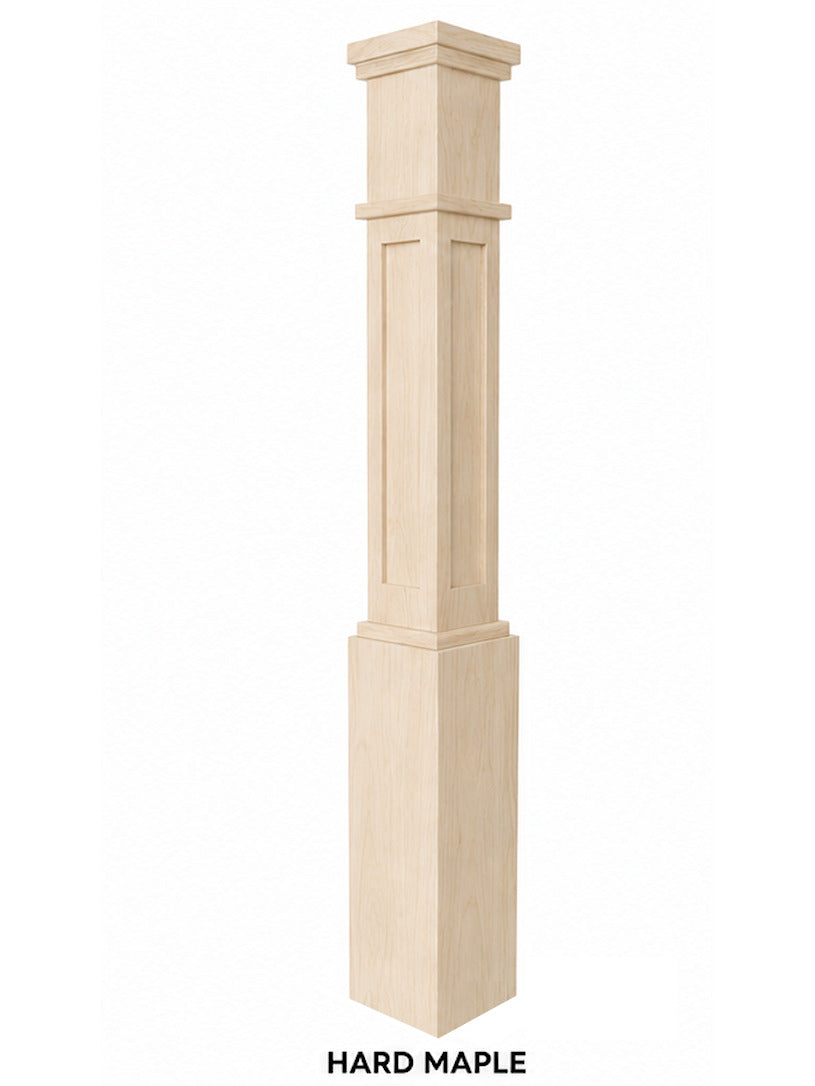 MFP-4091 Actual Flat Panel Mission-Style Box Newel Post