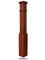 MFP-4091 Actual Flat Panel Mission-Style Box Newel Post