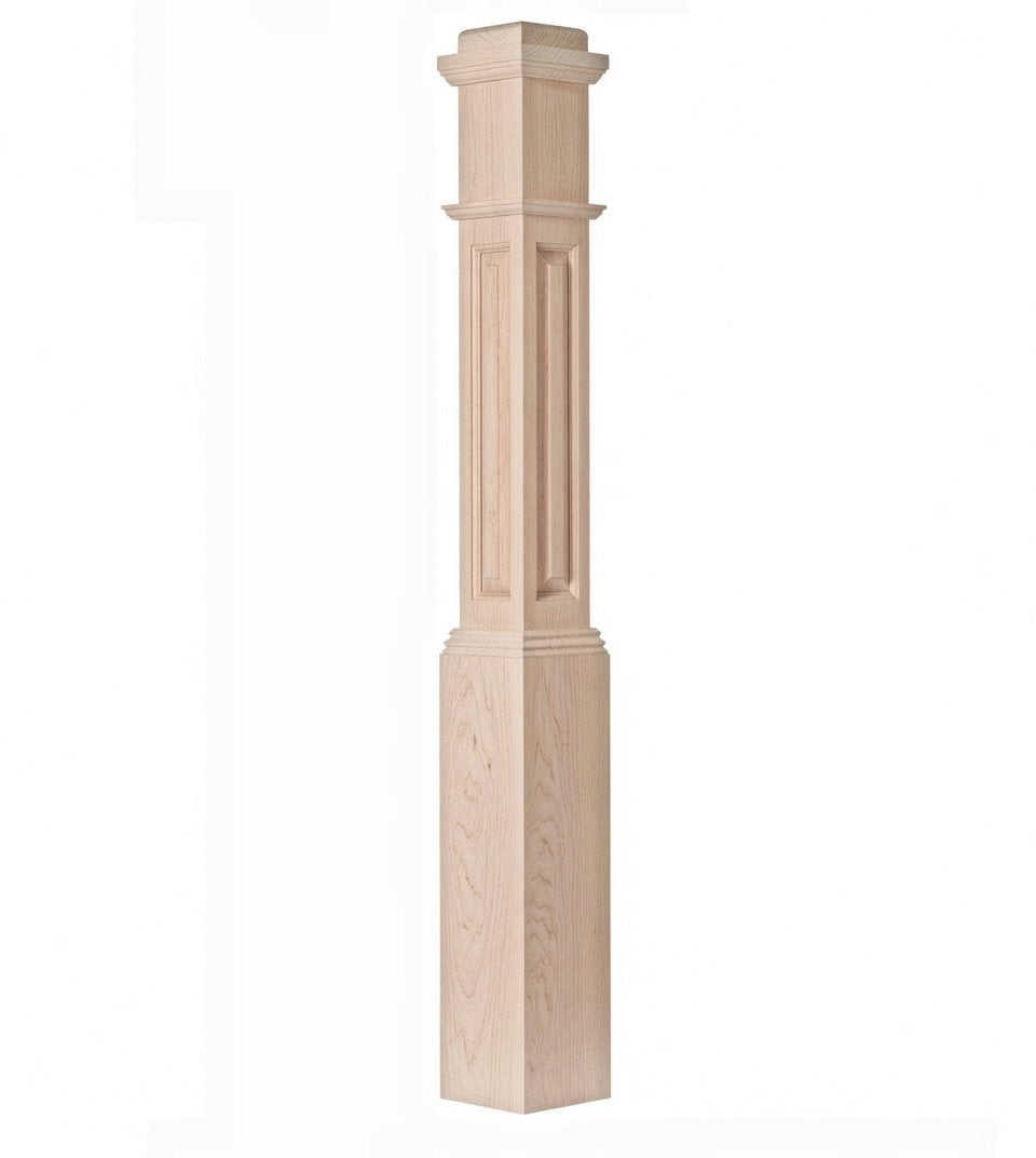 ARP-4091 Actual Raised Panel Box Newel Post