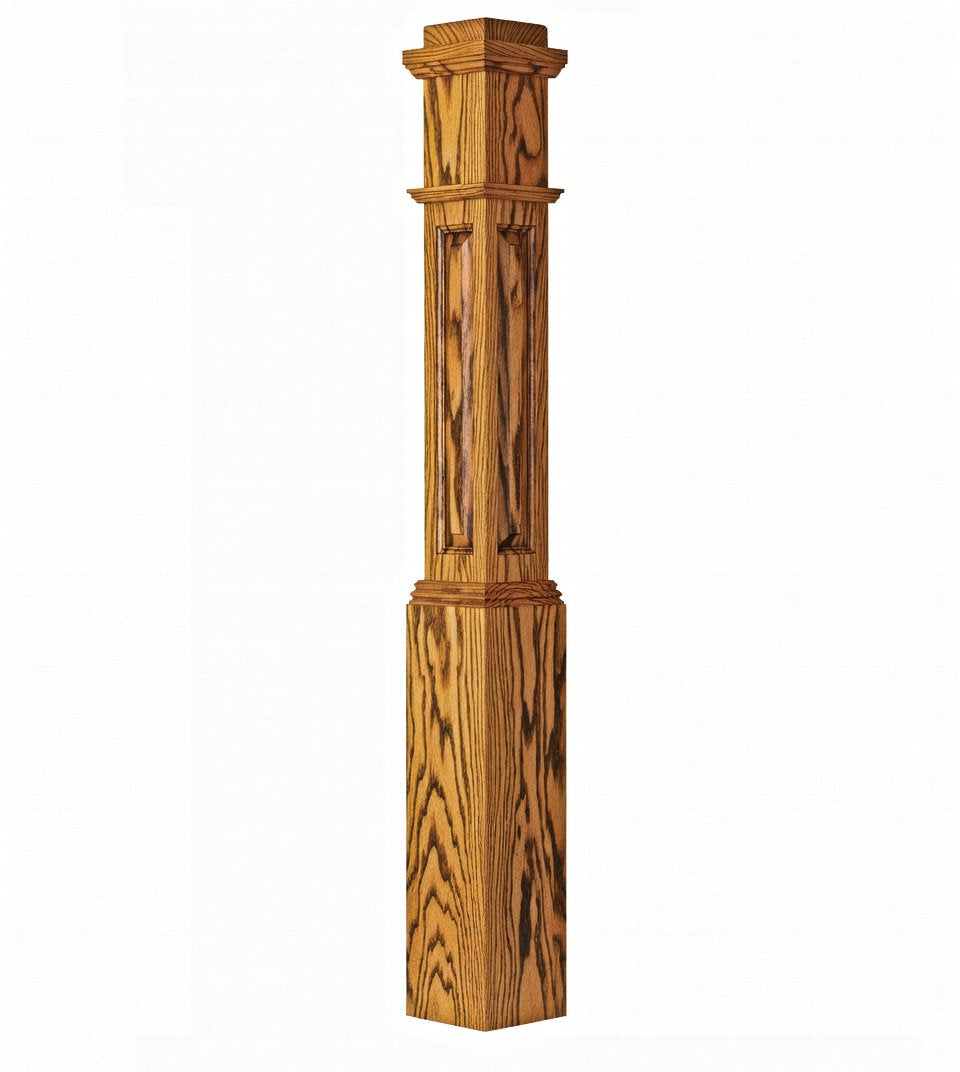 ARP-4091 Actual Raised Panel Box Newel Post