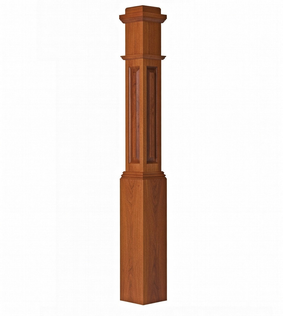 ARP-4091 Actual Raised Panel Box Newel Post
