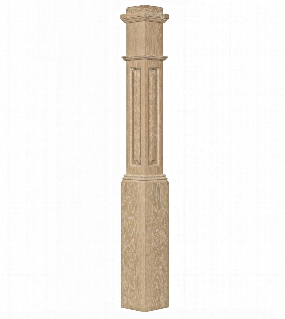 ARP-4091 Actual Raised Panel Box Newel Post