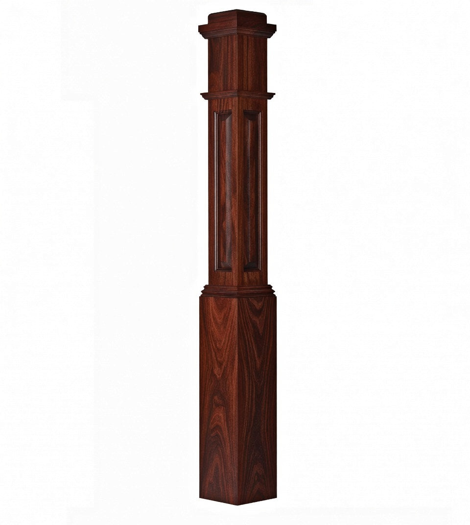 ARP-4091 Actual Raised Panel Box Newel Post
