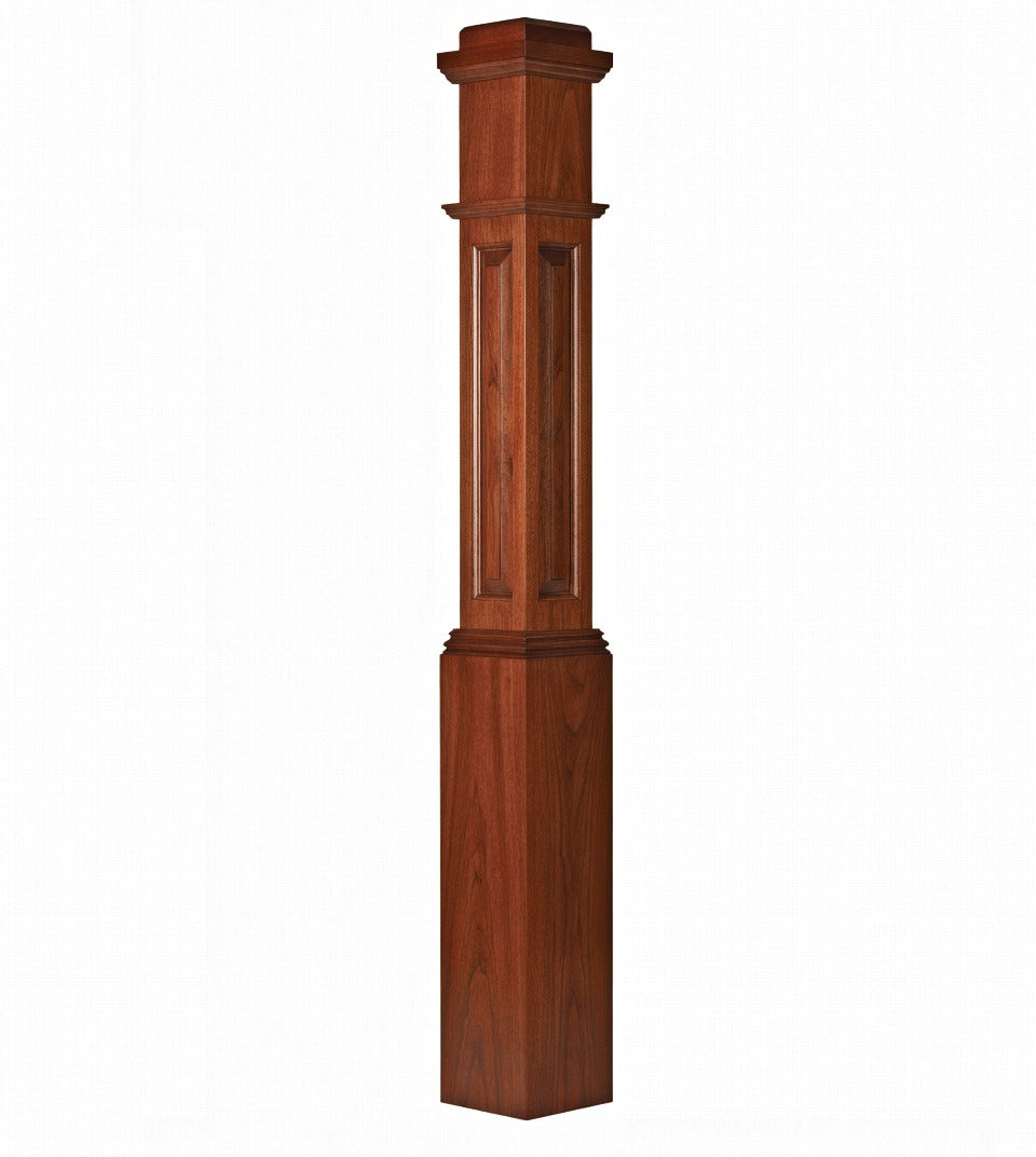 ARP-4091 Actual Raised Panel Box Newel Post
