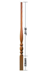 5311A 36" Utah Classic Pin Top Baluster Dimensional Information