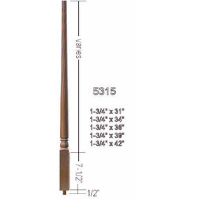 5315 36" Colonial Pin Top Baluster