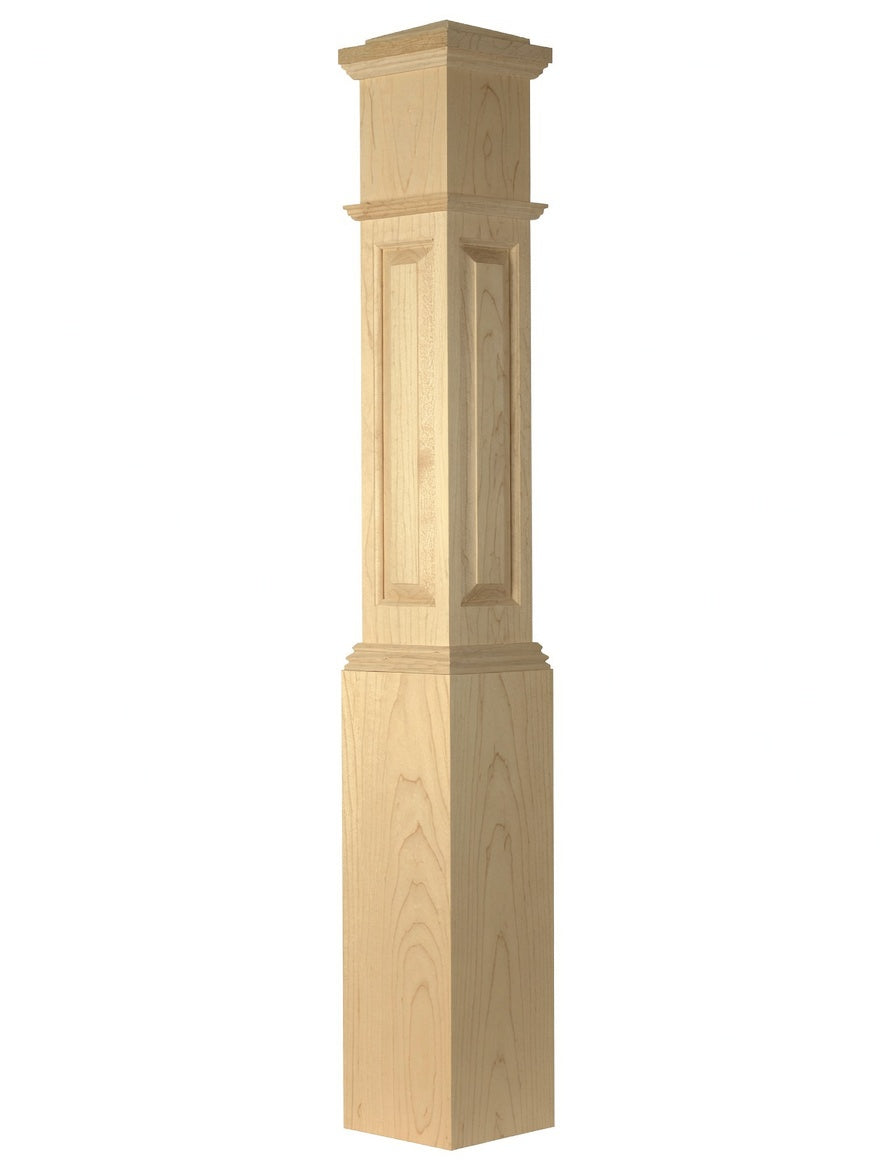 ARP-4092 Actual Raised Panel Box Newel Post