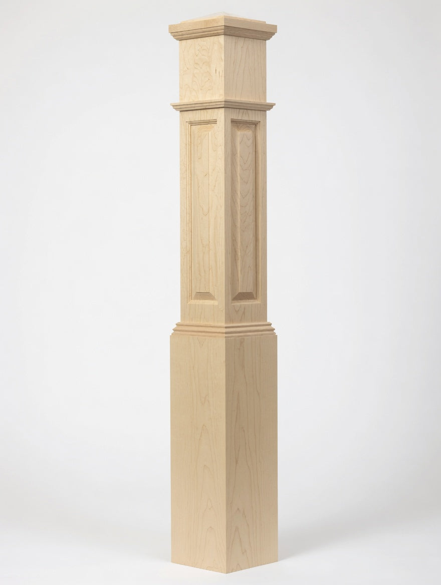 ARP-4092 Actual Raised Panel Box Newel Post