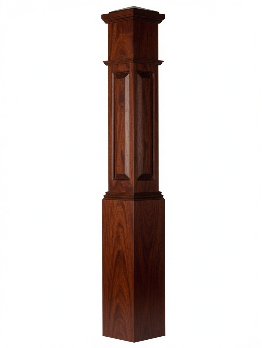 ARP-4092 Actual Raised Panel Box Newel Post