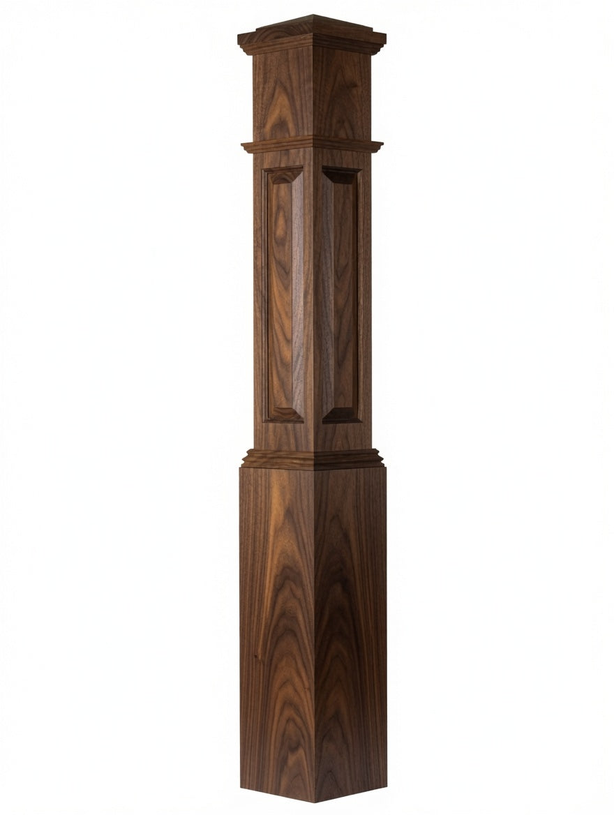 ARP-4092 Actual Raised Panel Box Newel Post