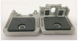 E1504200 Stainless Steel Glass Clamp 2 11/64" x 2 11/64" for 1 2/3" dia. Tube