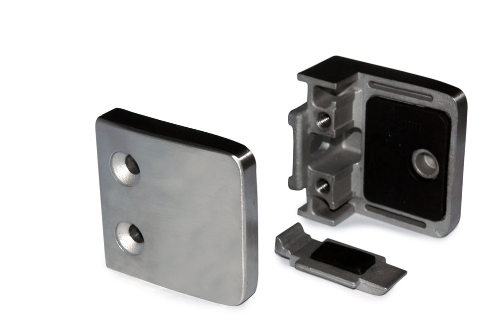 E11100000 Stainless Steel Glass Clamp 1 3/4" x 1 3/4" x 1 3/32" for Flat Tube