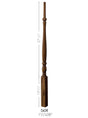 5438 38-inch Plain Country Classic Baluster Dimensional Information