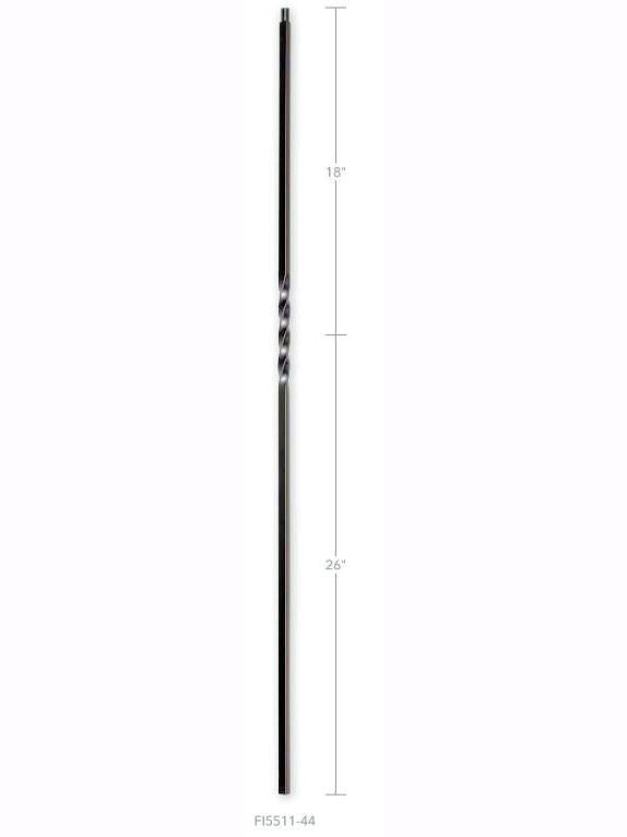 FIH5511-44 Hollow Single Twist Iron Baluster