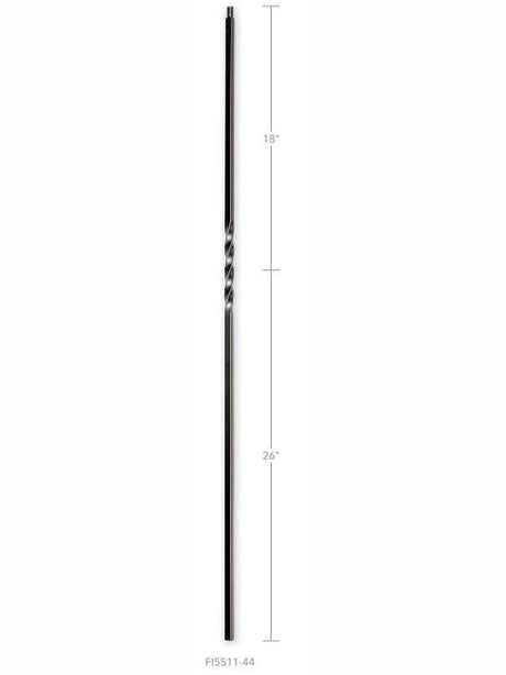 FIH5511-44 Hollow Single Twist Iron Baluster