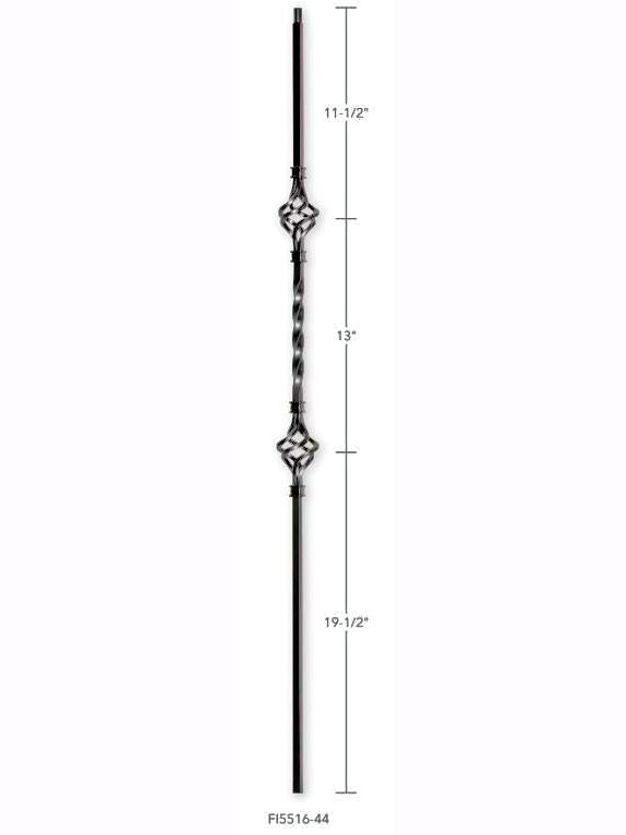FIH5516-LG-44 MEGA Hollow Double Basket Baluster