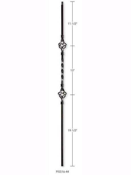 FIH5516-44 Hollow Double Basket One Twists Baluster