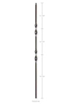 FIH5522-44 Hollow Double (two) Ribbon Iron Baluster