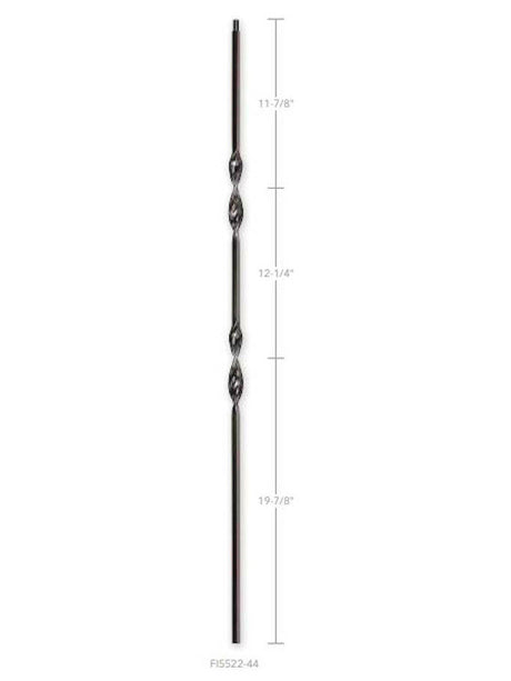 FIH5522-44 Hollow Double (two) Ribbon Iron Baluster