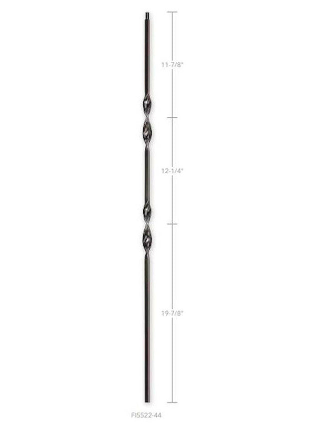 FIH5522-44 Hollow Double (two) Ribbon Iron Baluster