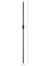 Hammered Single Ball Iron Baluster