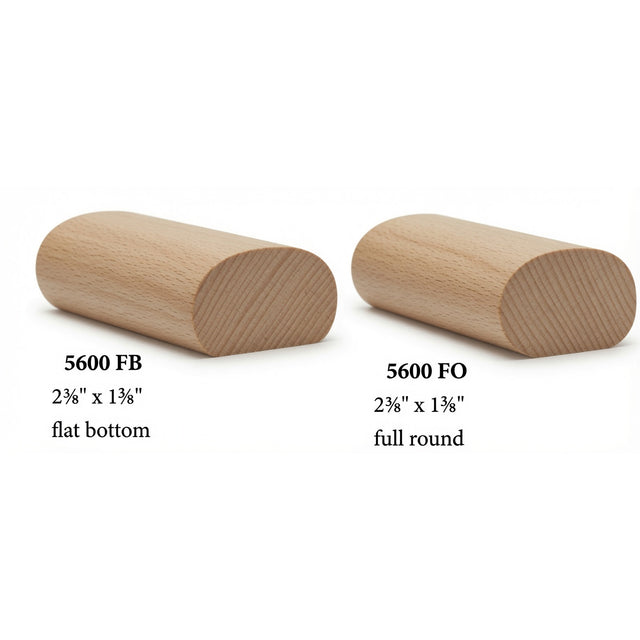 5600 2-3/8" x 1-7/8"Oval Handrail, Beech