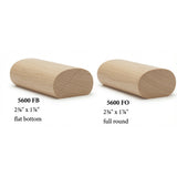 5600 2-3/8" x 1-7/8" Oval Handrail, Birch