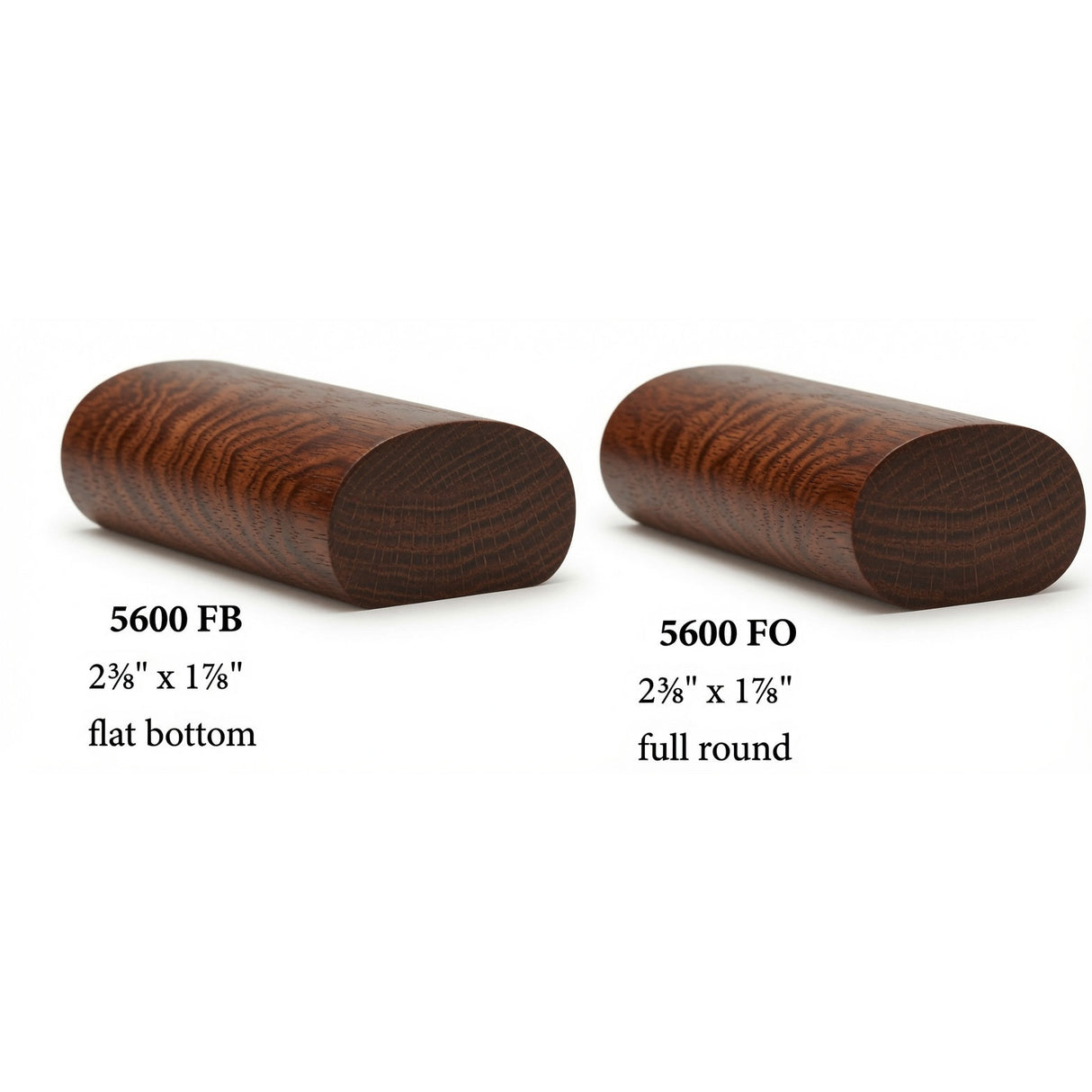 5600B Bending Brazilian Cherry Oval Handrail