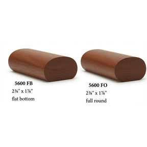 5600 2-3/8" x 1-7/8" Oval Handrail, Mahogany