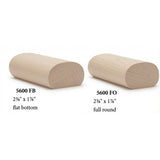 5600 2-3/8" x 1-7/8"Oval Handrail, Soft Maple
