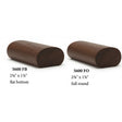 5600 2-3/8" x 1-7/8"Oval Handrail, Walnut