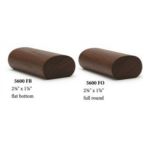 5600 2-3/8" x 1-7/8"Oval Handrail, Walnut