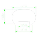 5600P 1-1/4" Plow 2-3/8" x 1-7/8"Oval Handrail, CADD