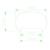 5600P 1-3/4" Plow 2-3/8" x 1-7/8"Oval Handrail, CADD