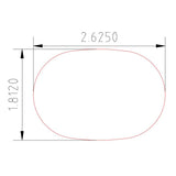 5600 2-3/8" x 1-7/8" Oval Handrail, Full Oval CADD