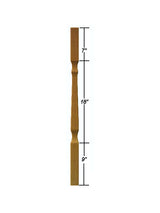 5634 34" Mission Style Balusters Dimensional Information