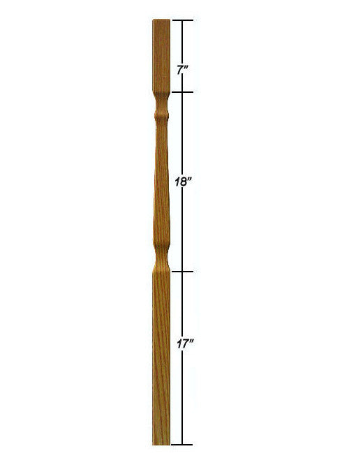 5642 42" Mission Style Baluster Dimensional Information