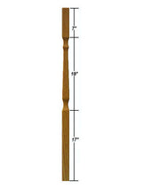 5642 42" Mission Style Baluster Dimensional Information