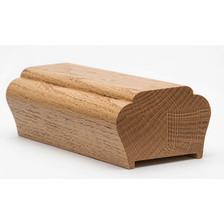 5700P Plowed 2-1/2" x 1-3/4" Contemporary Handrail, Red Oak