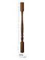 5934 34-inch Plain Square Top Country Classic Baluster Dimensional Information