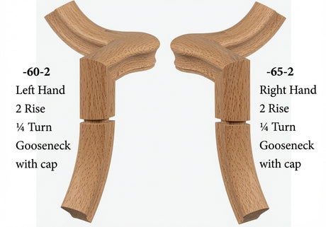 7060 Left Hand or 7065 Right Hand for the 6010 Handrail, Red Oak