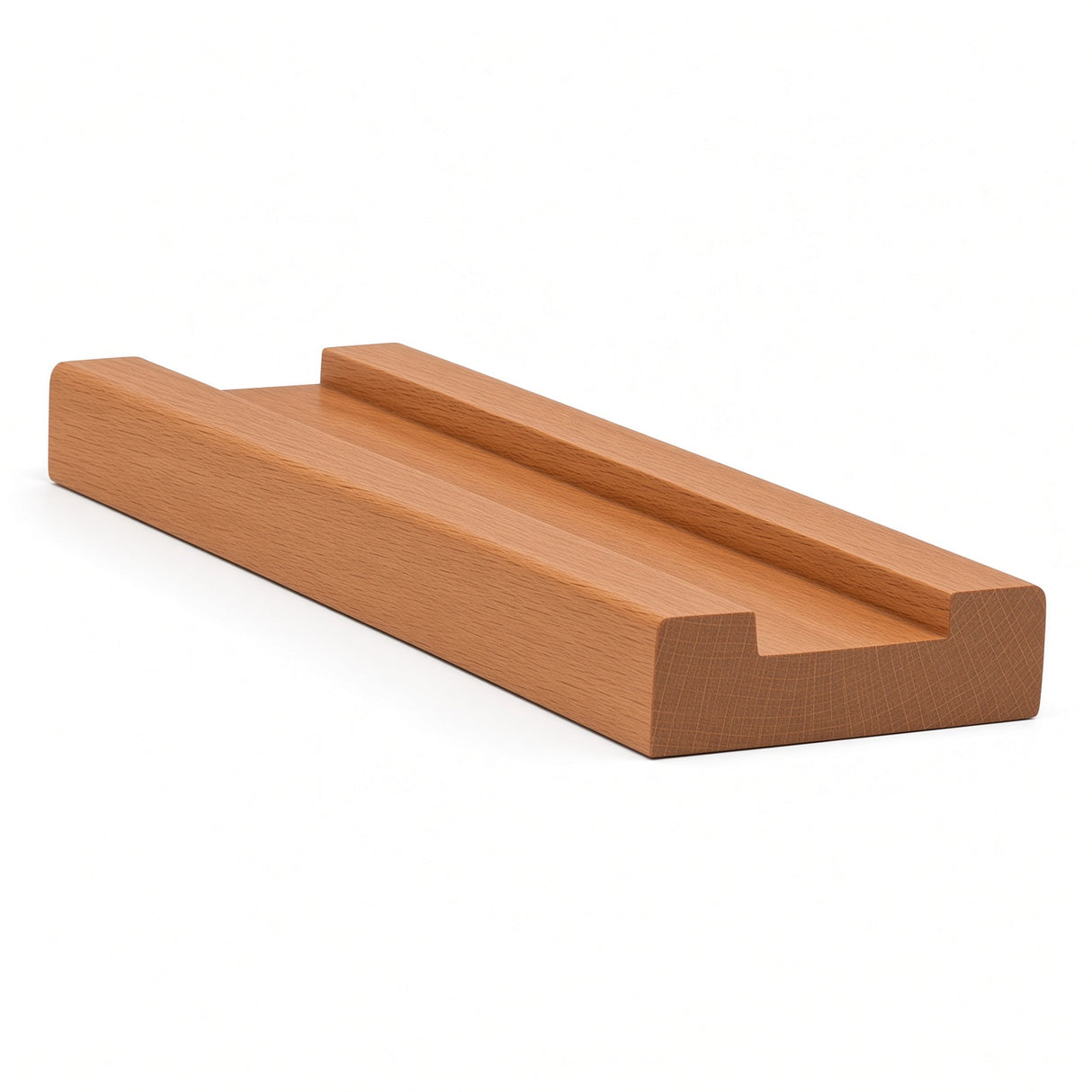 6000S 3/4" x 2-1/2" Contemporary Shoerail, Plowed 1-1/4", American Cherry